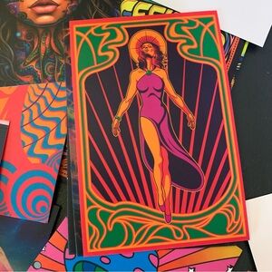 Hippie Trippy Psychedelic Wall Collage Kit - New! 💖🍄🌈✨